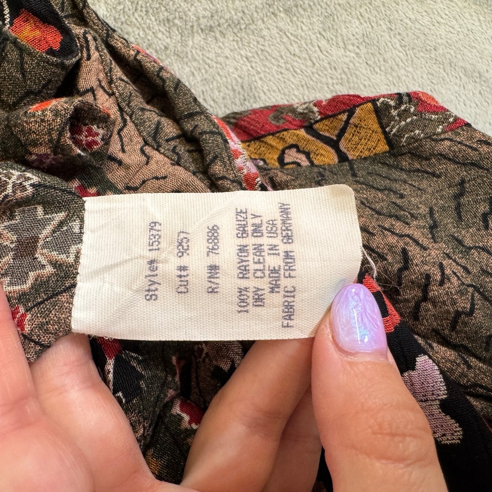 Dorothy Schoelen Platinum Cropped Jacket Large Mixed Print Artwear Vintage Style - Picture 14 of 15